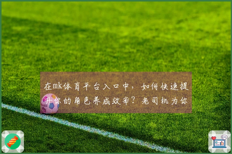在mk体育平台入口中，如何快速提升你的角色养成效率？老司机为你支招！